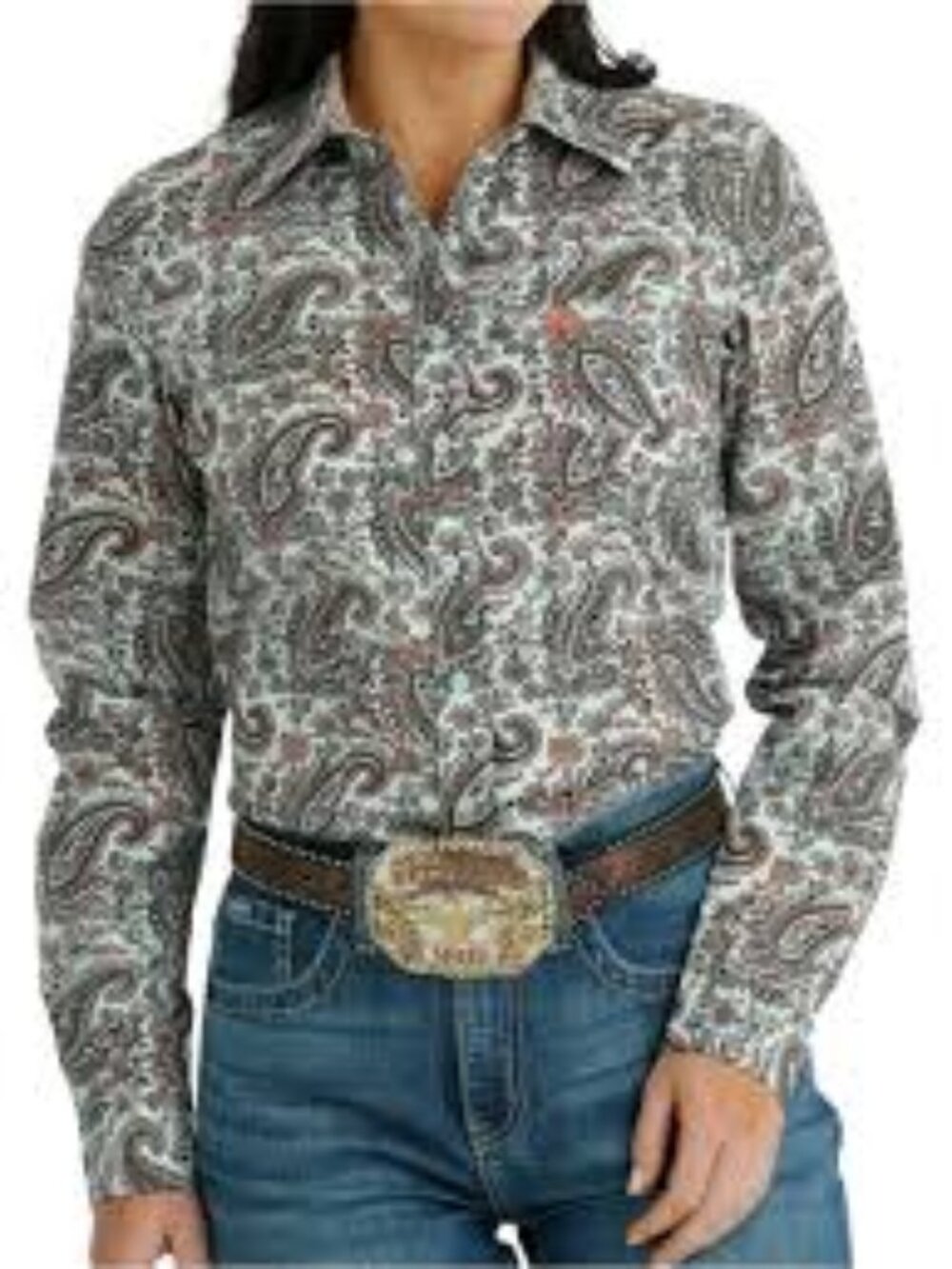 CINCH WOMEN'S BUTTON-DOWN WESTERN SHIRT  Size S NWT